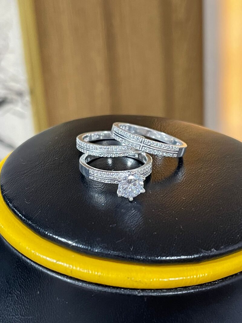 TRIO DE ANILLOS EN PLATA 925
