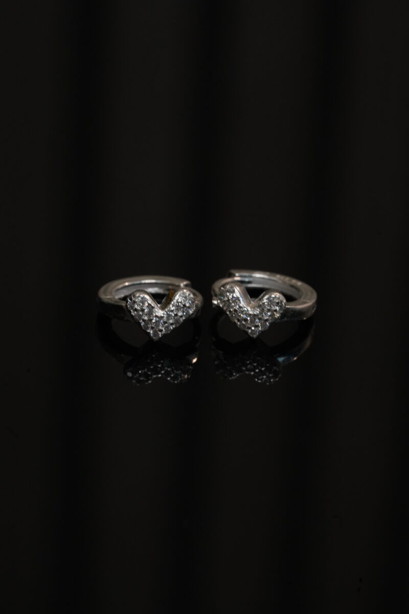 ARGOLLAS DE CORAZON PLATA 925