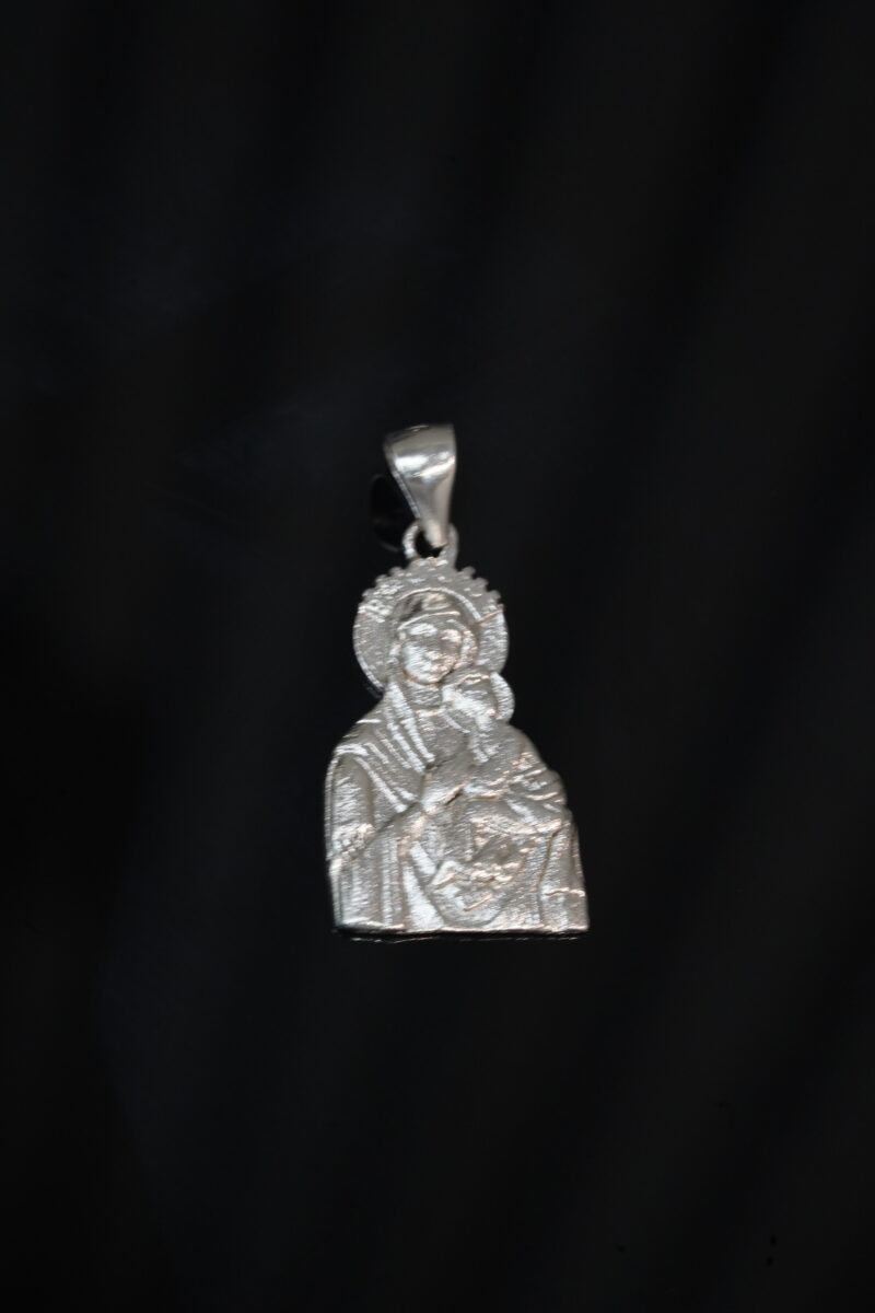 MEDALLA DE LA VIRGEN CON EL NIÑO JESUS PLATA 925