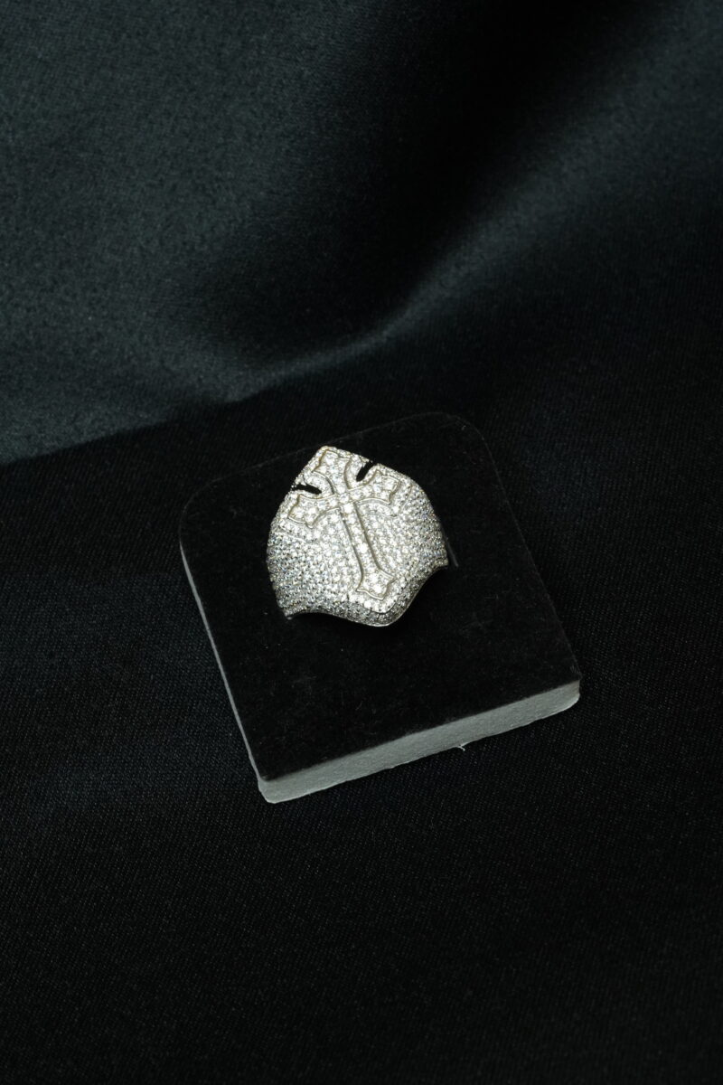 ANILLO DE CRUZ EN PLATA 925