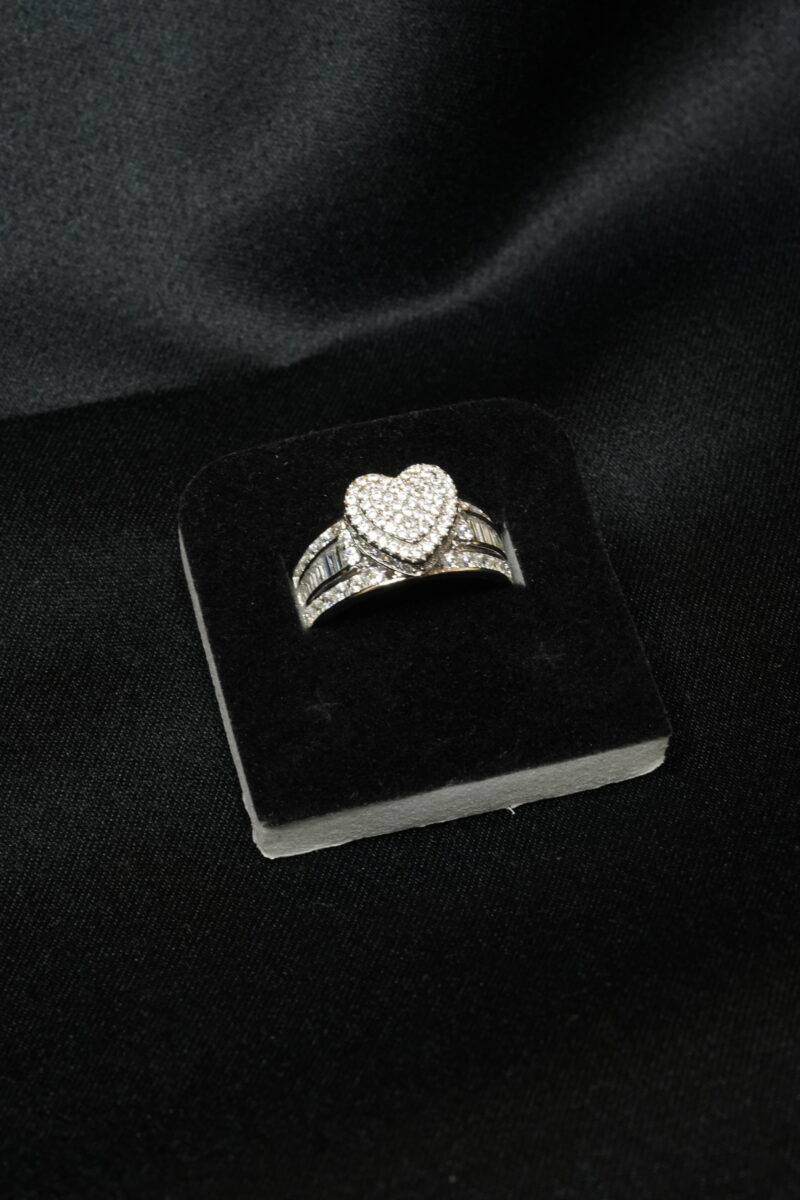 ANILLO DE CORAZON EN PLATA 925