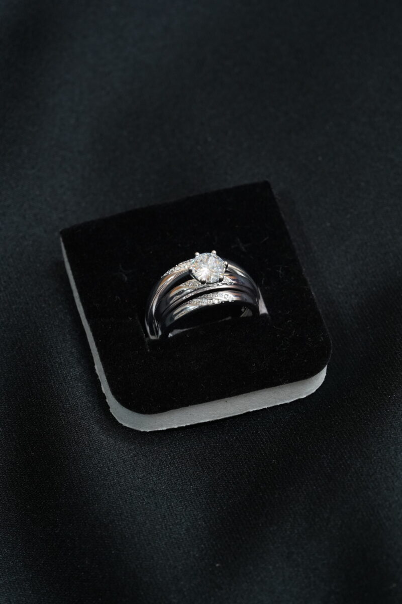 TRIO DE ANILLOS EN PLATA 925