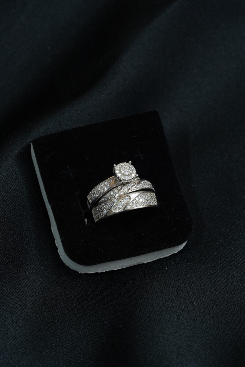 TRIO DE ANILLOS EN PLATA 925