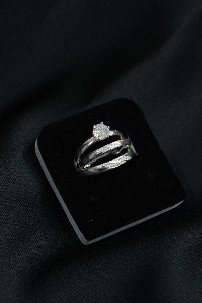 TRIO DE ANILLOS EN PLATA 925