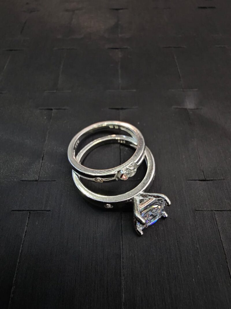 DUO DE ANILLOS EN PLATA 925