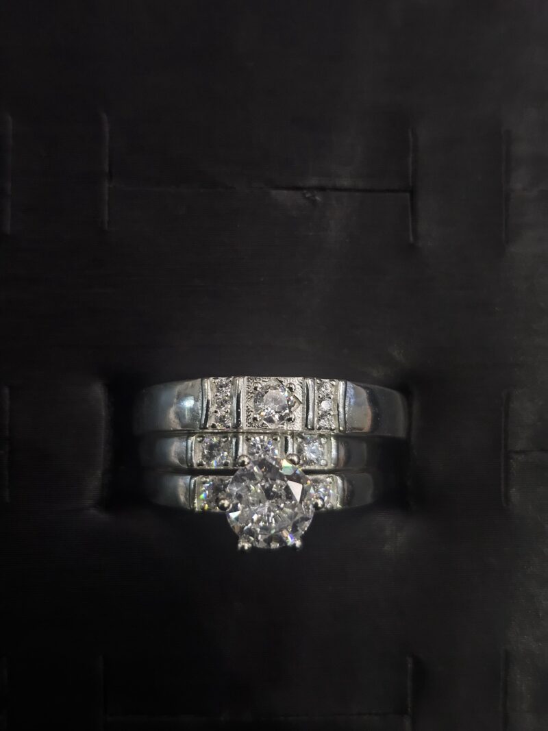 TRIO DE ANILLOS EN PLATA 925