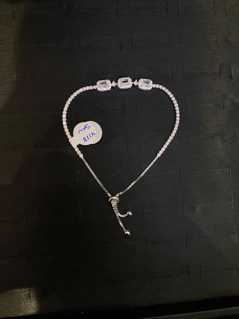 PULSERA DE TRES PIEDRA EN PLATA 925