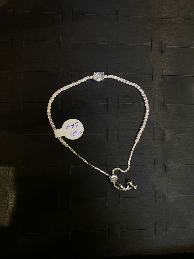 PULSERA DE PIEDRA BLANCA EN PLATA 925
