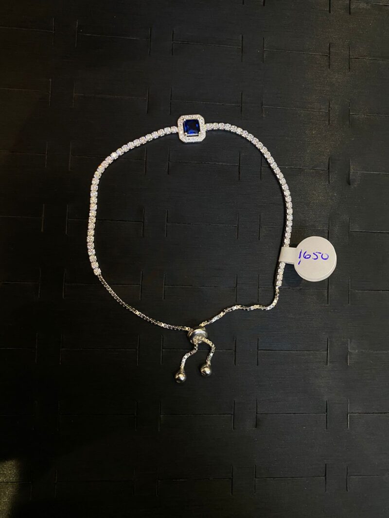 PULSERA DE PIEDRA AZUL EN PLATA 925