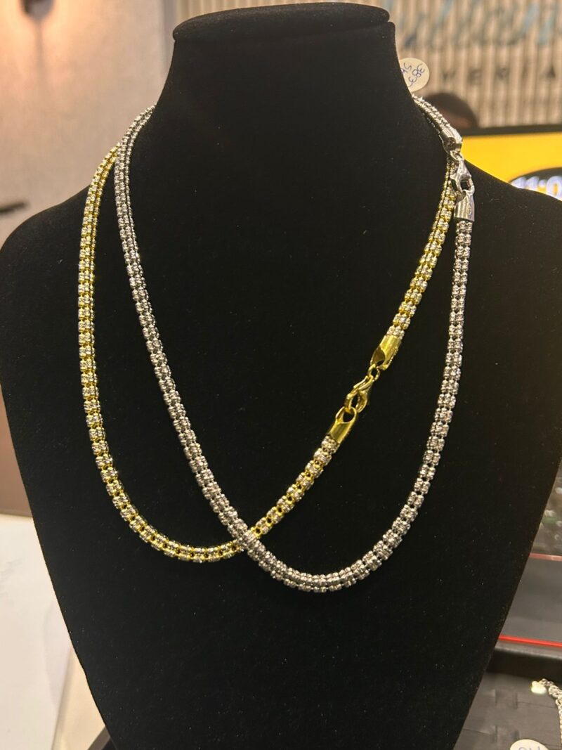 CADENA ICE CHAIN BAÑADA EN ORO DE PLATA 925