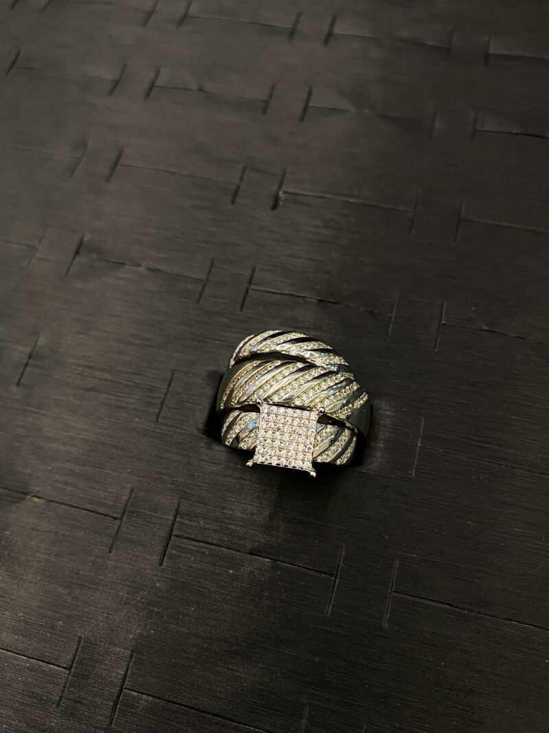 TRIO DE ANILLOS EN PLATA 925