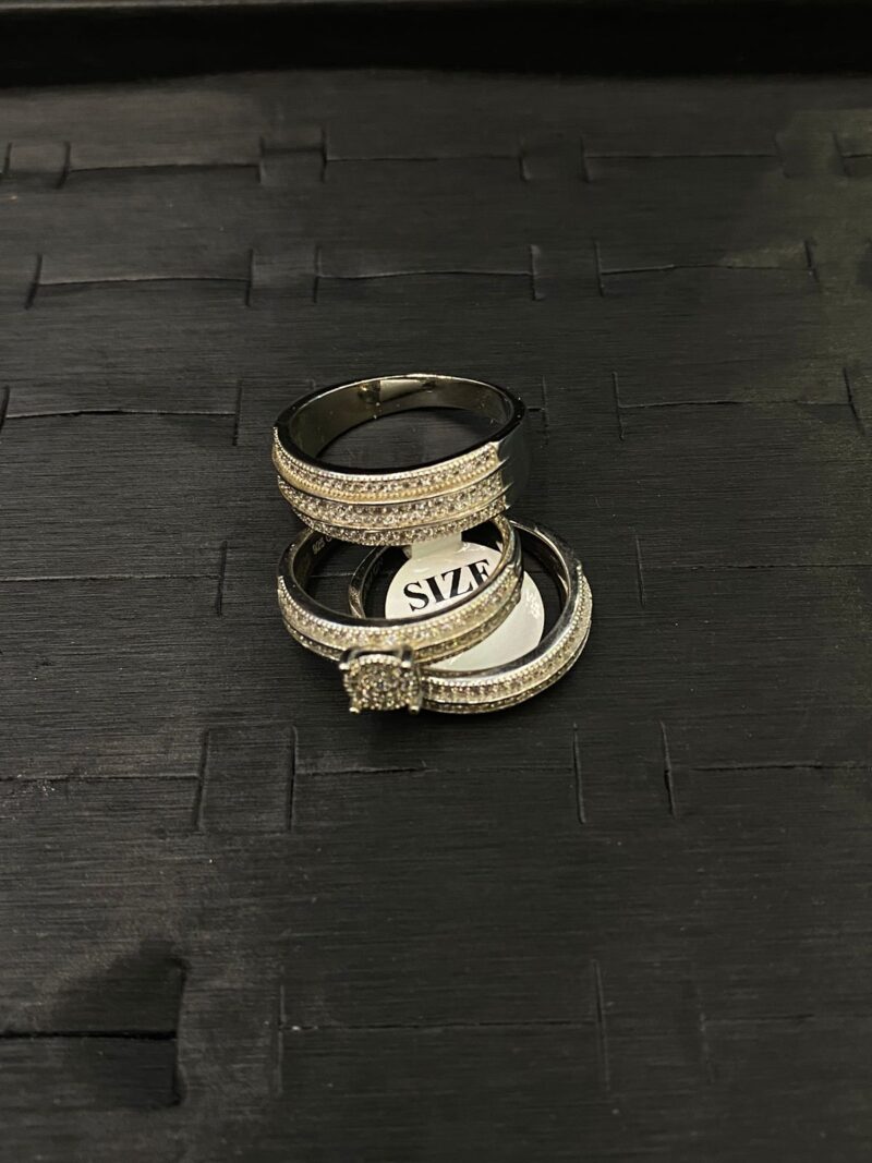 TRIO DE ANILLOS EN PLATA 925
