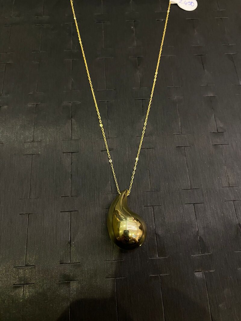 CADENA+MEDALLA DE GOTA EN PLATA 925