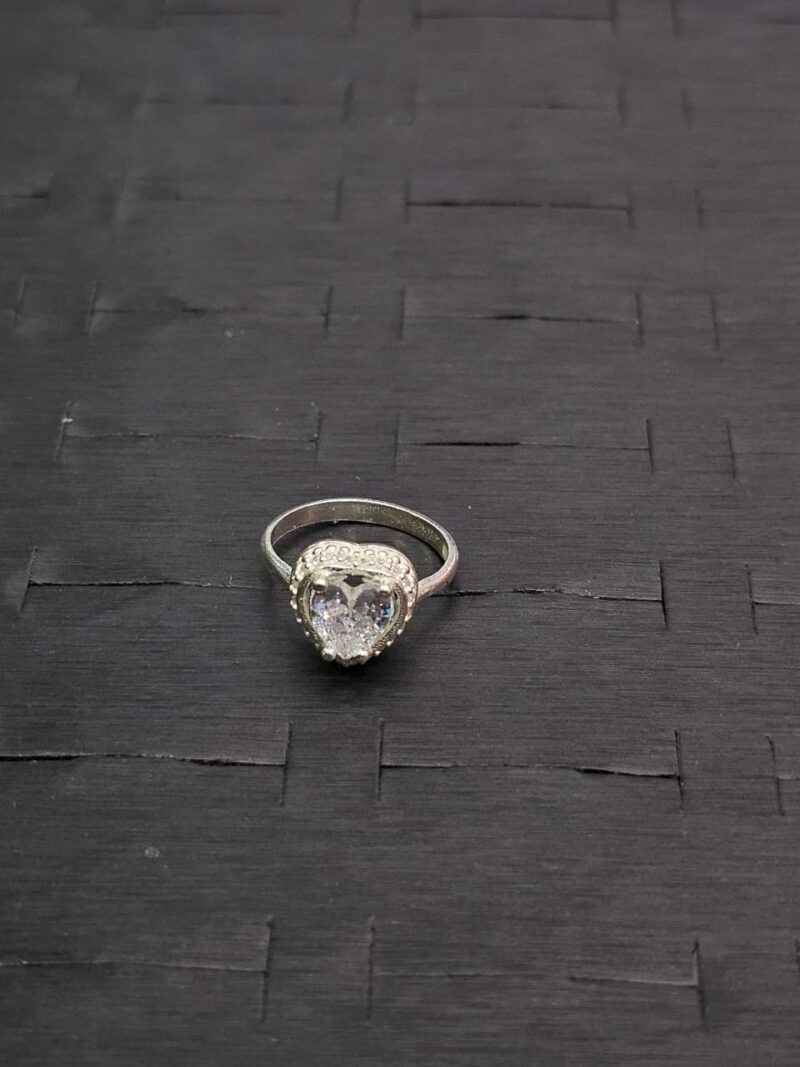 ANILLO DE CORAZON EN PLATA 925