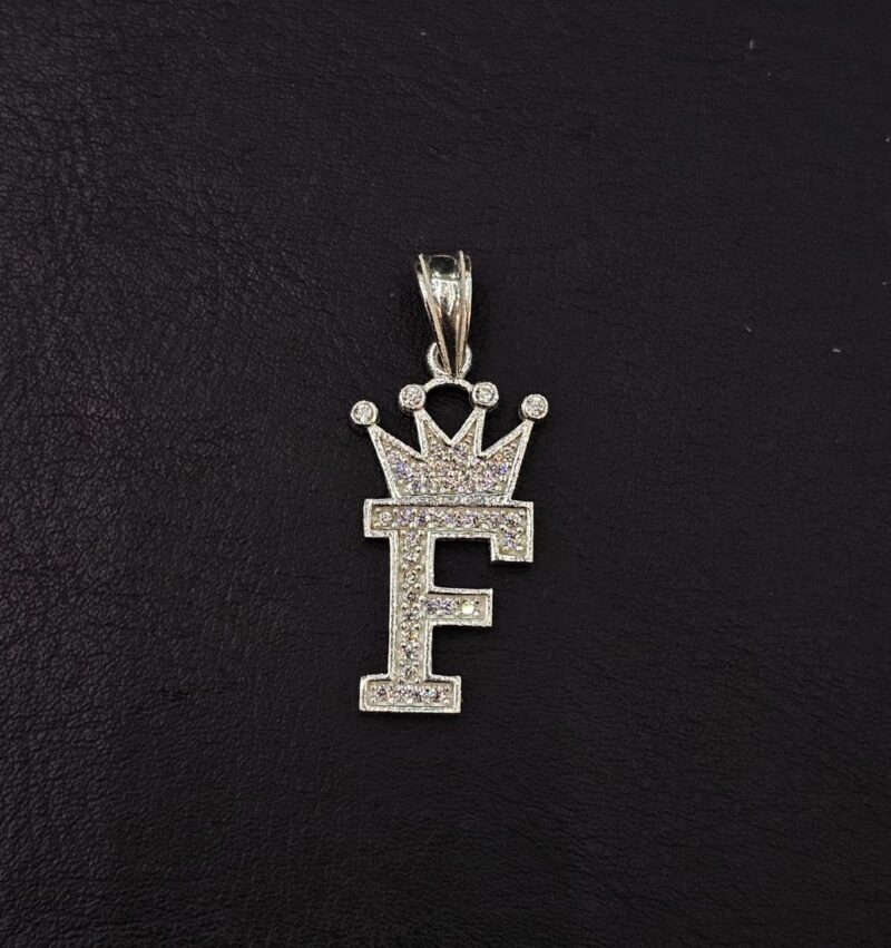 LETRA F EN PLATA 925