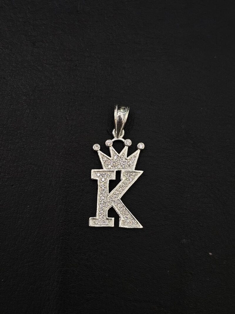 LETRA K EN PLATA 925