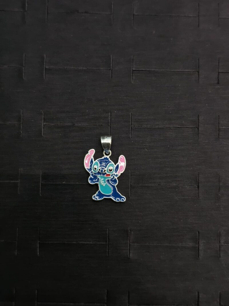 MEDALLA DE STITCH EN PLATA 925