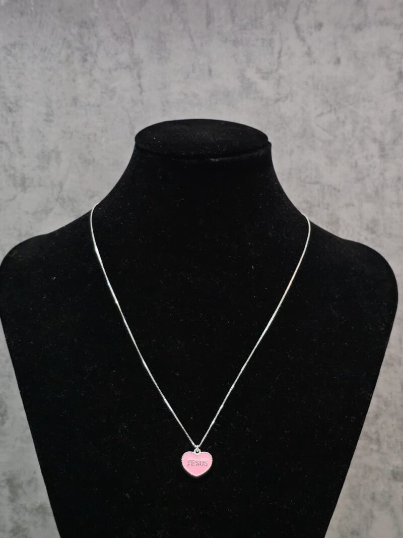 CADENA+MEDALLA DE JESUS EN PLATA 925
