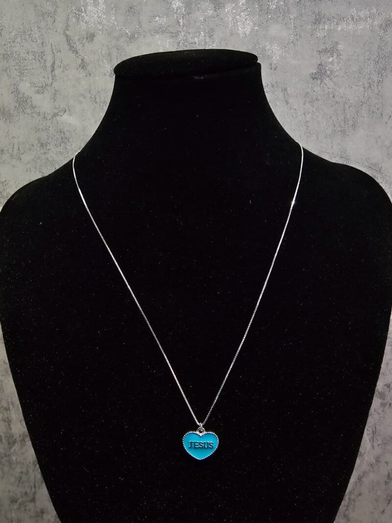 CADENA+MEDALLA DE JESUS EN PLATA 925