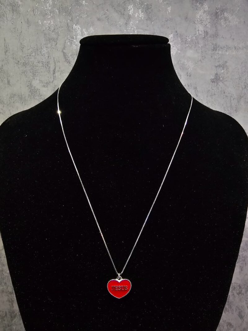 CADENA+MEDALLA DE JESUS EN PLATA 925