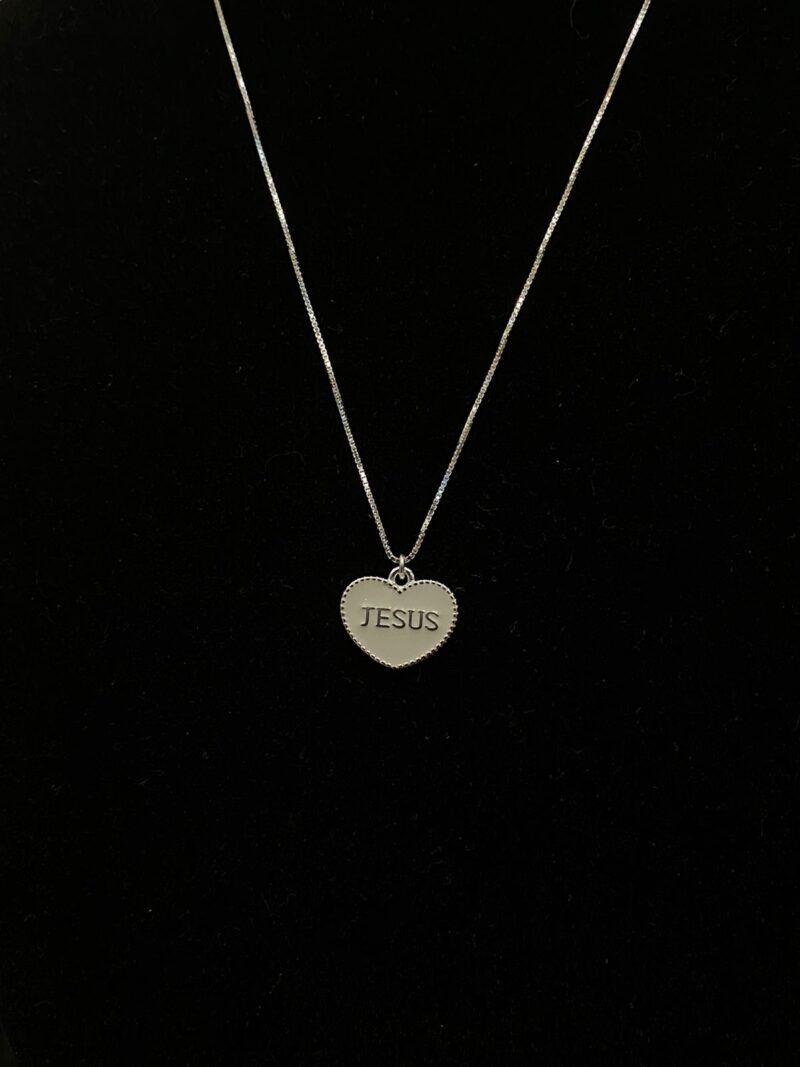 CADENA+MEDALLA DE JESUS EN PLATA 925
