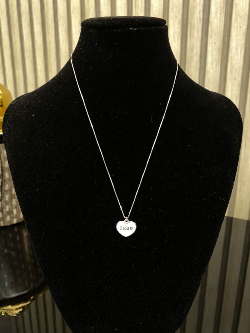 CADENA+MEDALLA DE JESUS EN PLATA 925