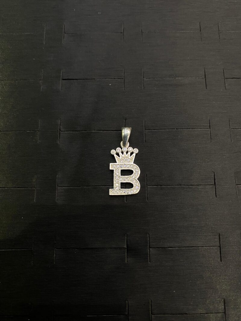 MEDALLA DE LETRA B EN PLATA 925