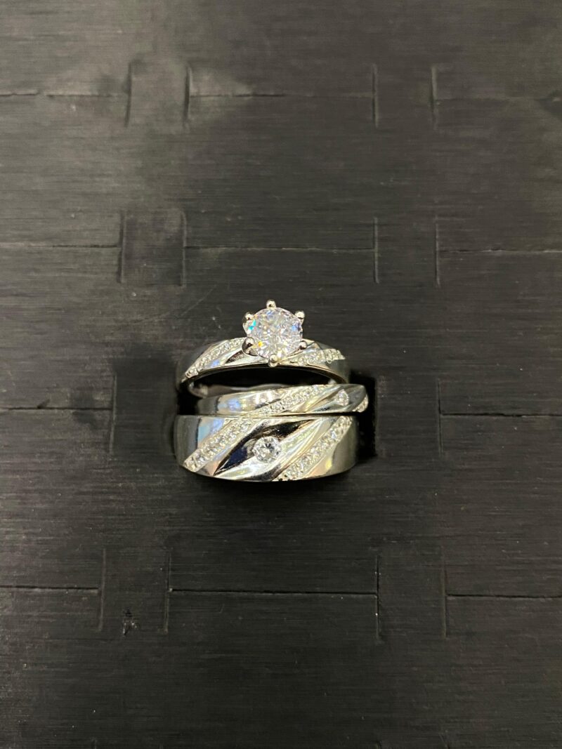 TRIO DE ANILLOS EN PLATA 925