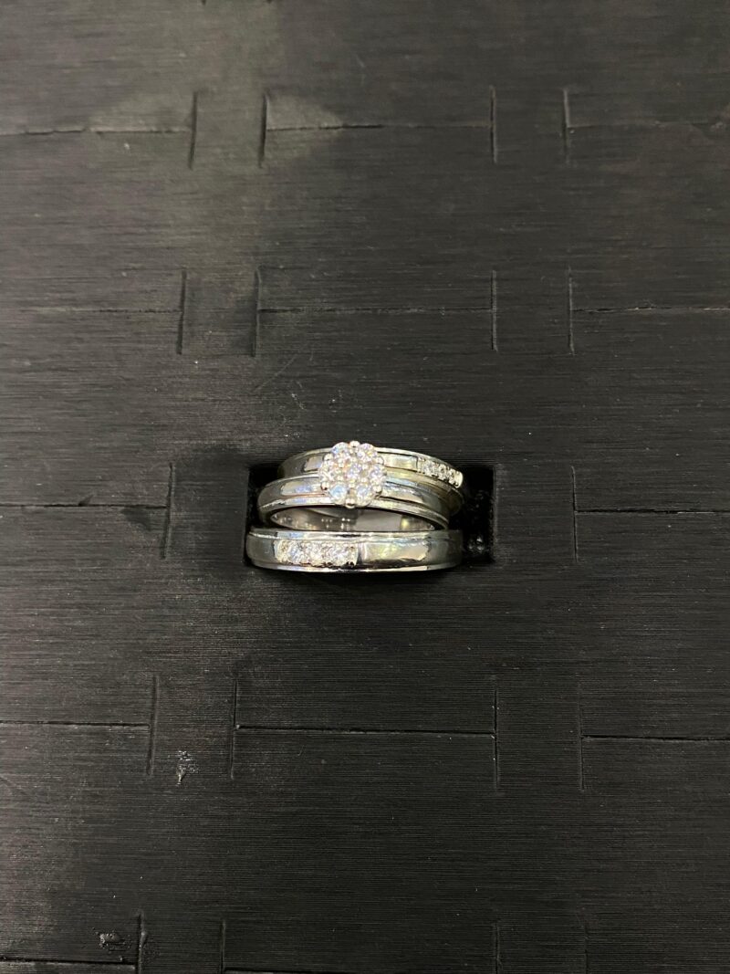 TRIO DE ANILLOS EN PLATA 925