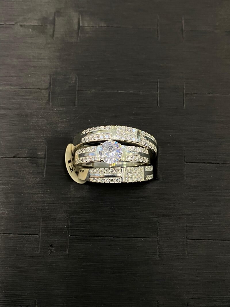 TRIO DE ANILLOS EN PLATA 925