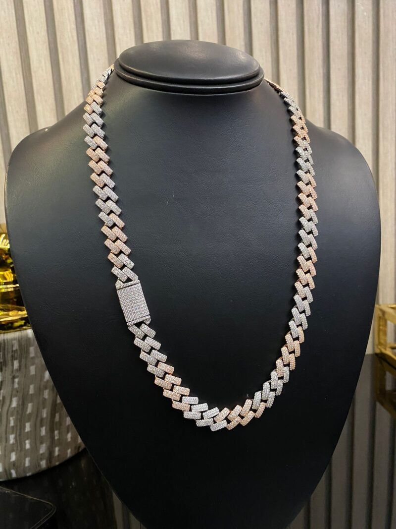 CADENA DOBLE TONO EN PLATA 925
