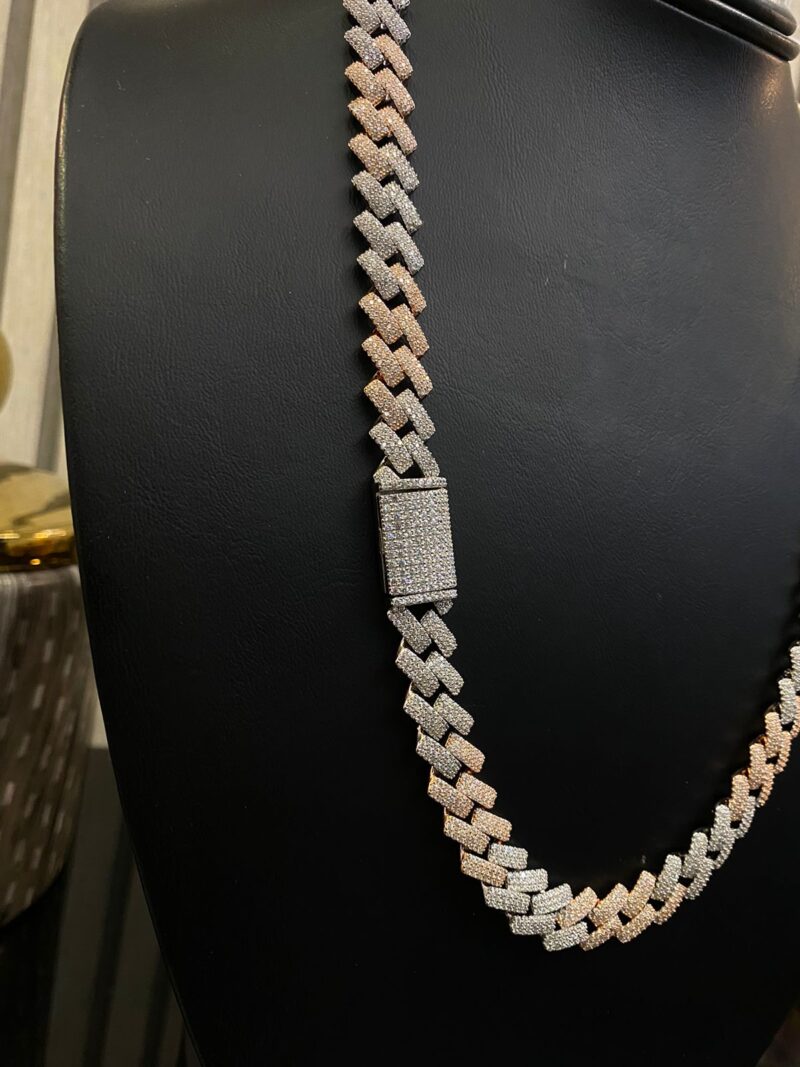 CADENA DOBLE TONO EN PLATA 925