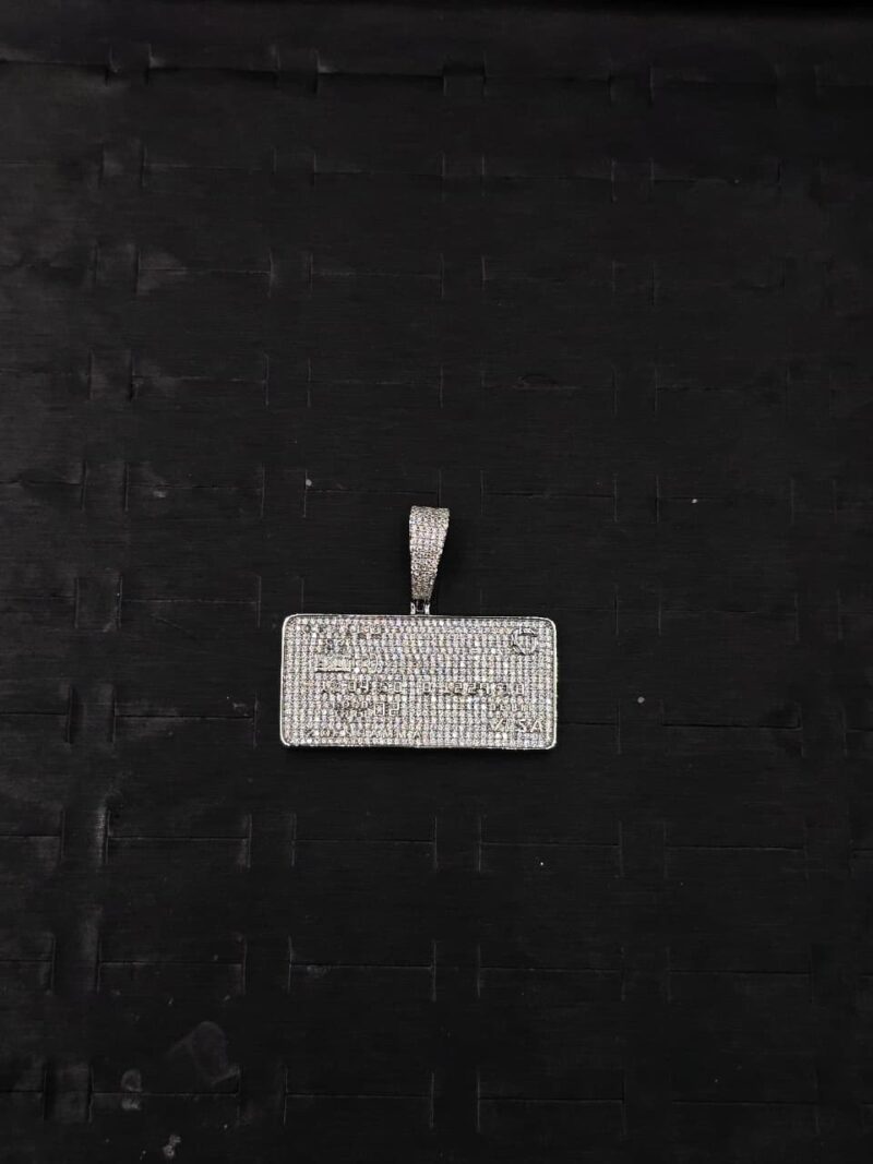 MEDALLA DE TARJETA EN PLATA 925