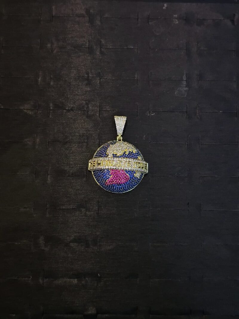 MEDALLA DE MUNDO EN PLATA 925
