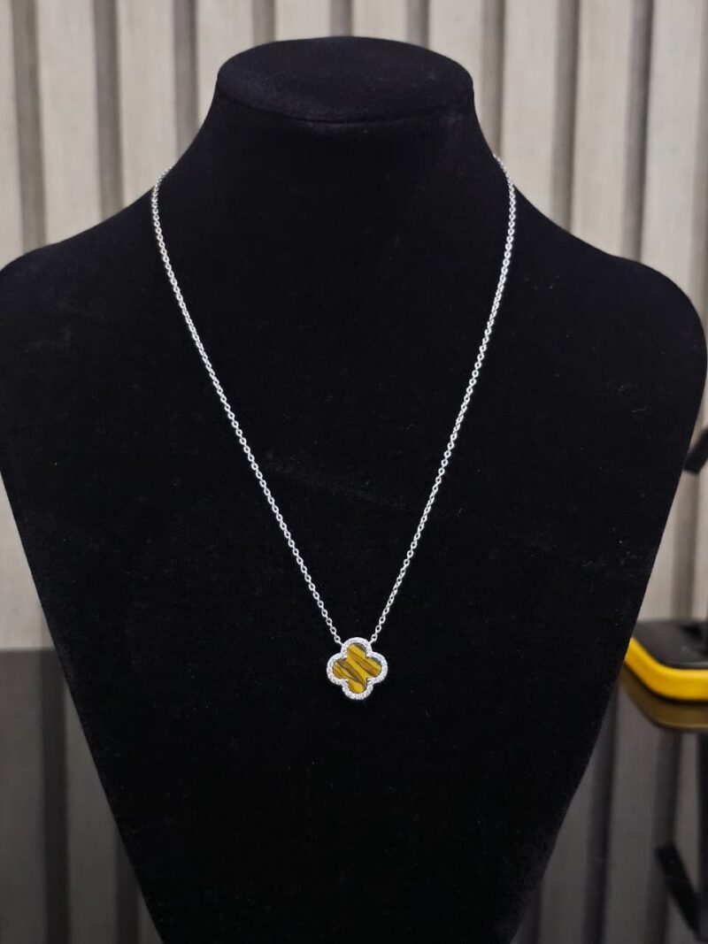 CADENA+MEDALLA DE TREBOL EN PLATA 925