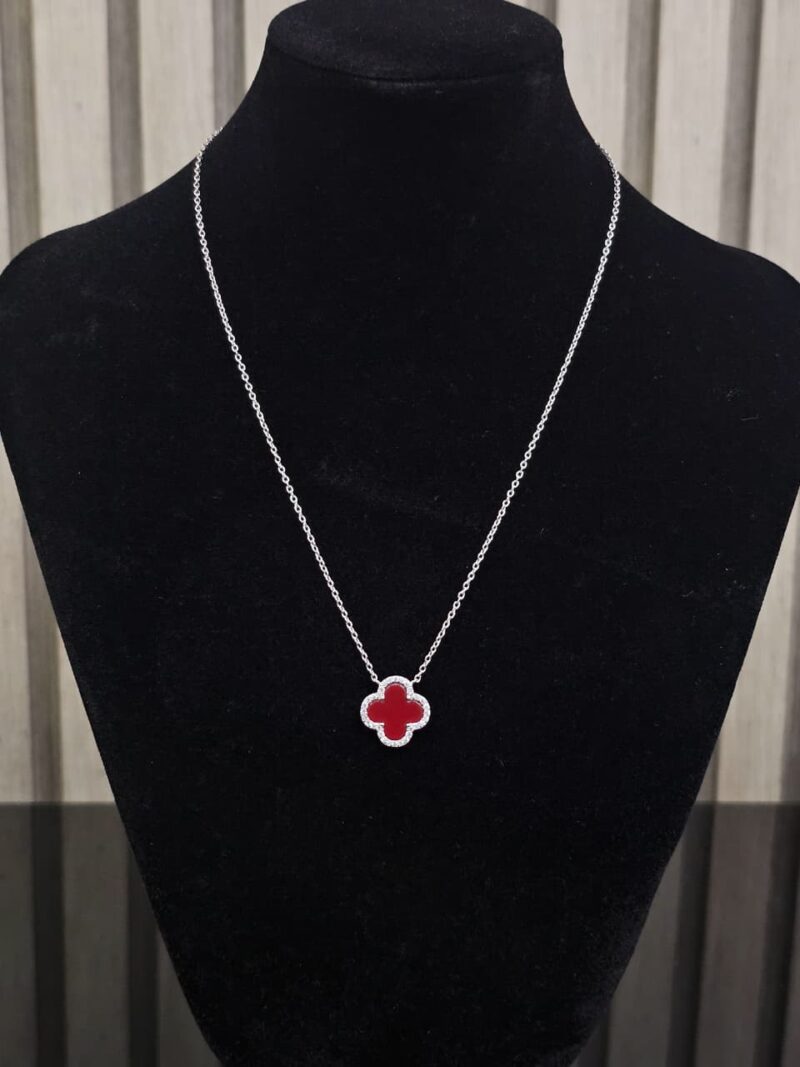 CADENA+MEDALLA DE TREBOL EN PLATA 925