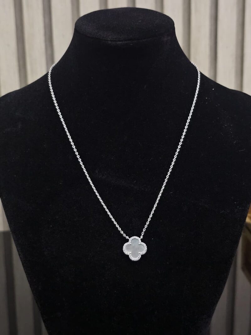 CADENA+MEDALLA DE TREBOL EN PLATA 925
