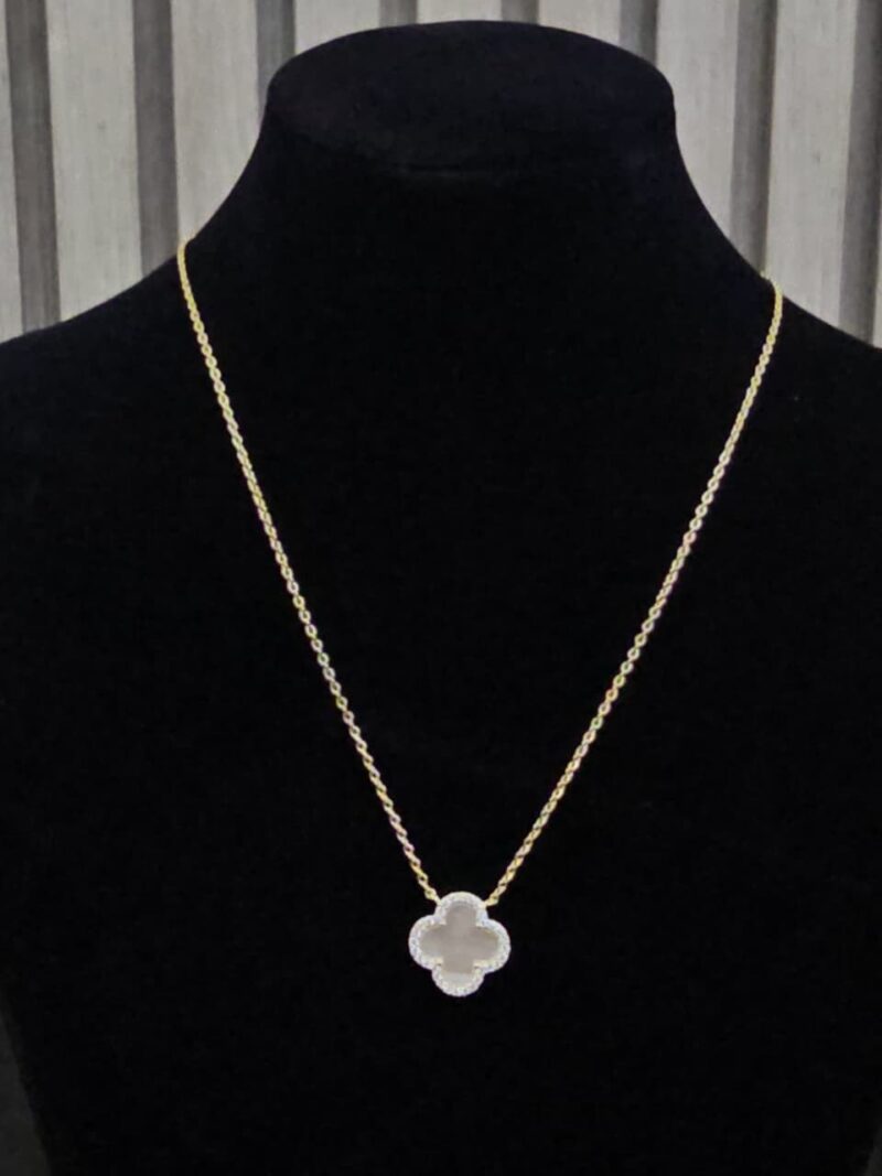 CADENA+MEDALLA DE TREBOL EN PLATA 925