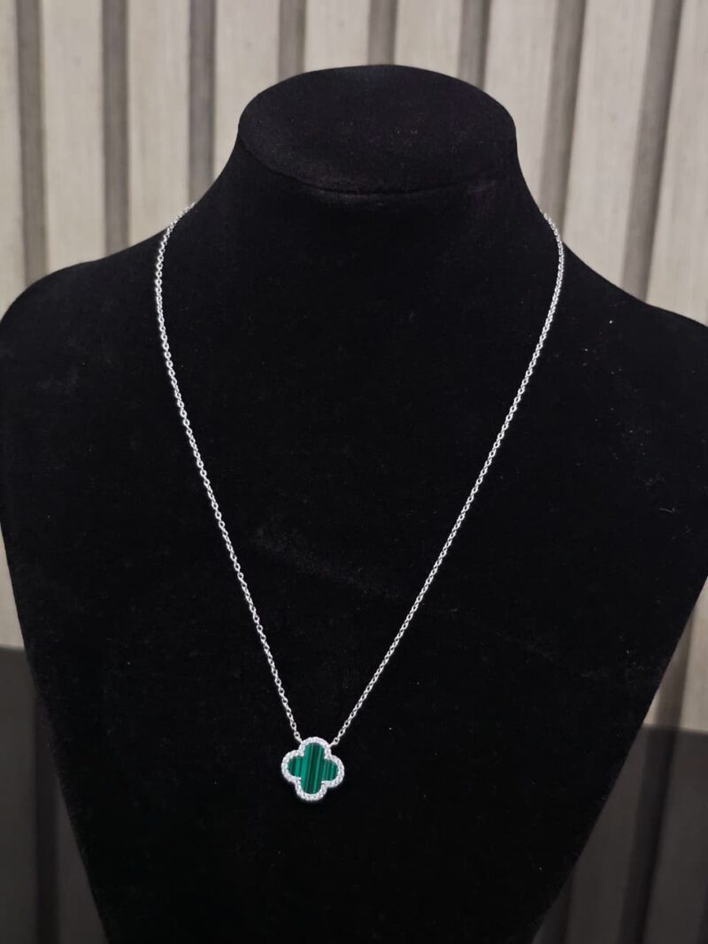 CADENA+MEDALLA DE TREBOL EN PLATA 925
