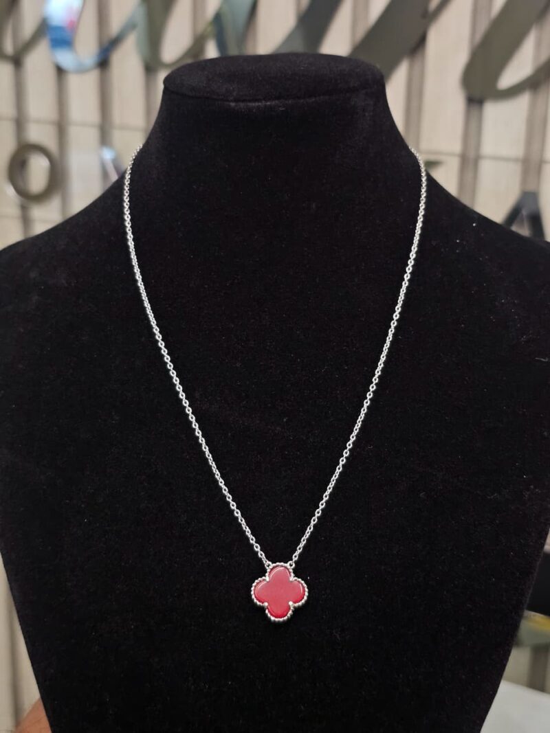CADENA+MEDALLA DE TREBOL EN PLATA 925