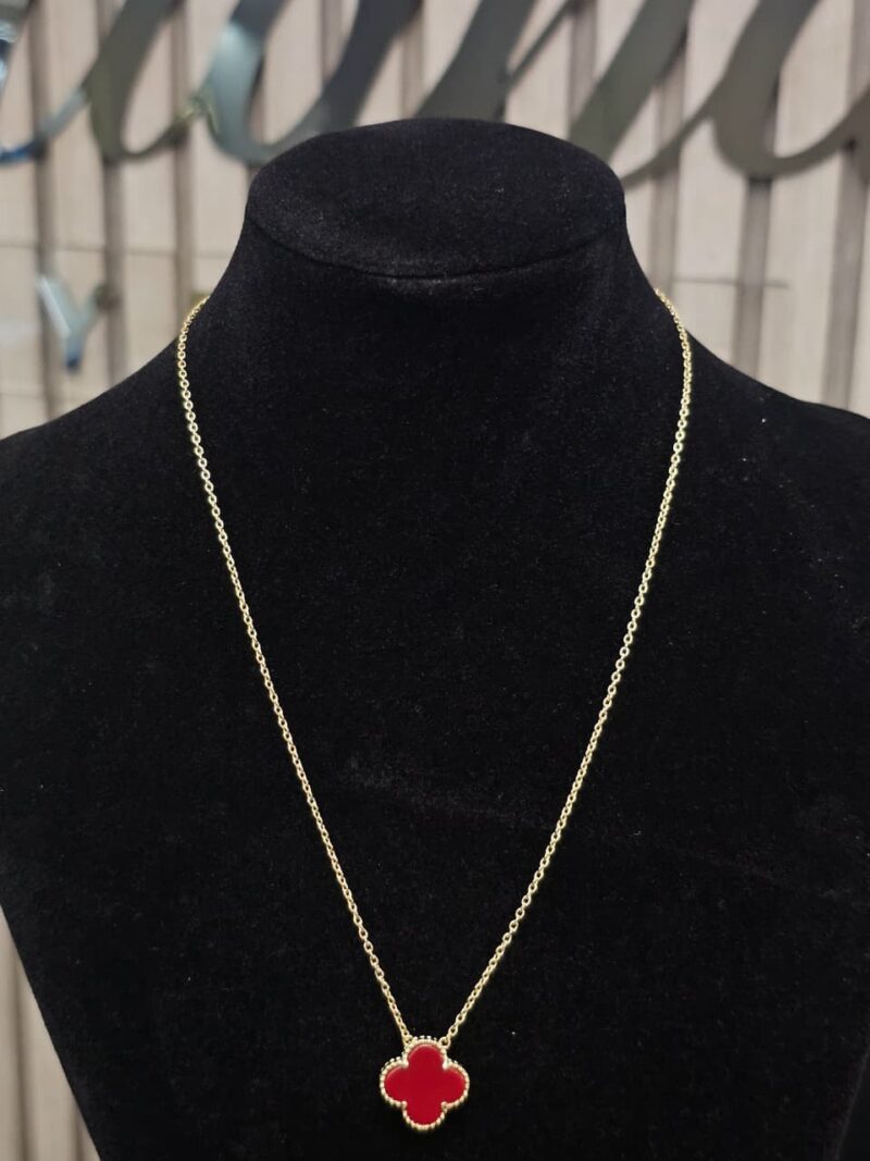 CADENA+MEDALLA DE TREBOL EN PLATA 925