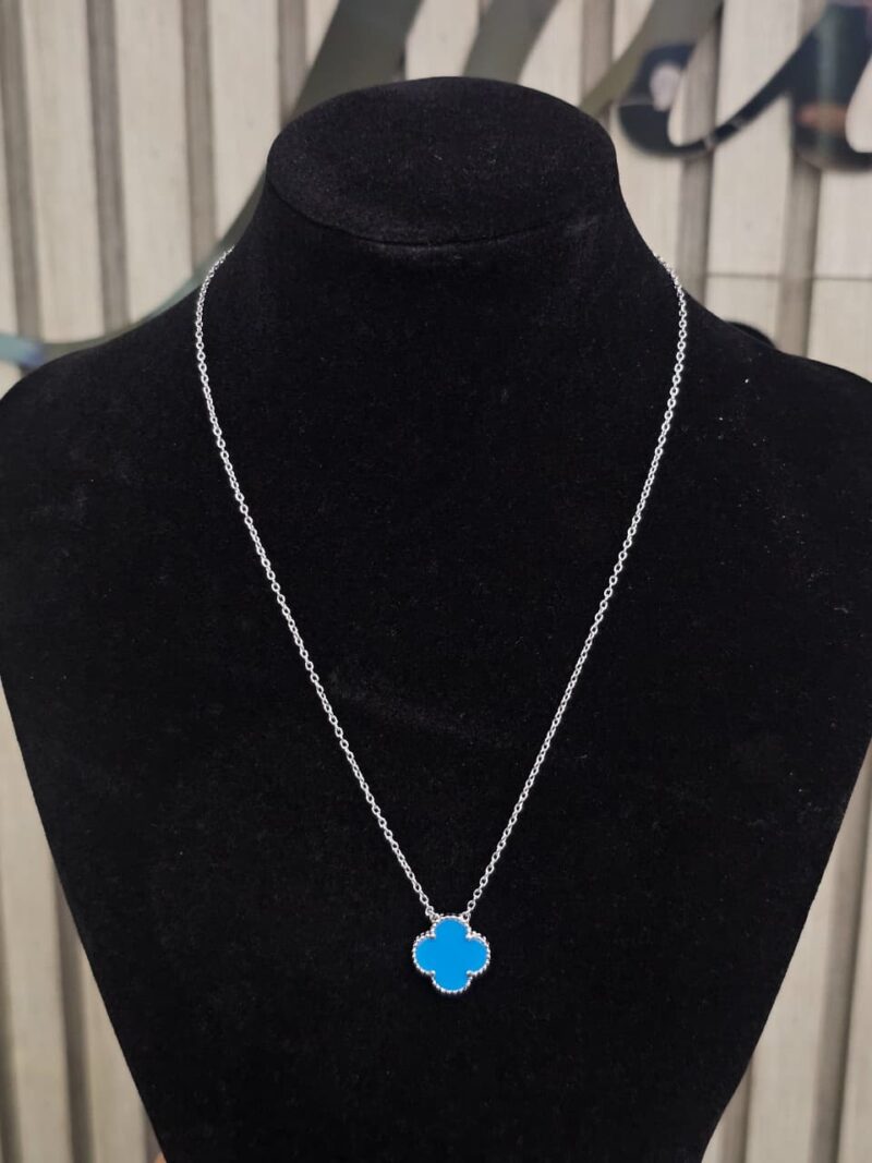CADENA+MEDALLA DE TREBOL EN PLATA 925