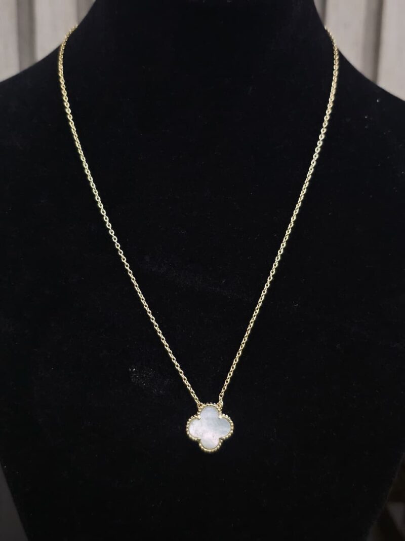 CADENA+MEDALLA DE TREBOL EN PLATA 925