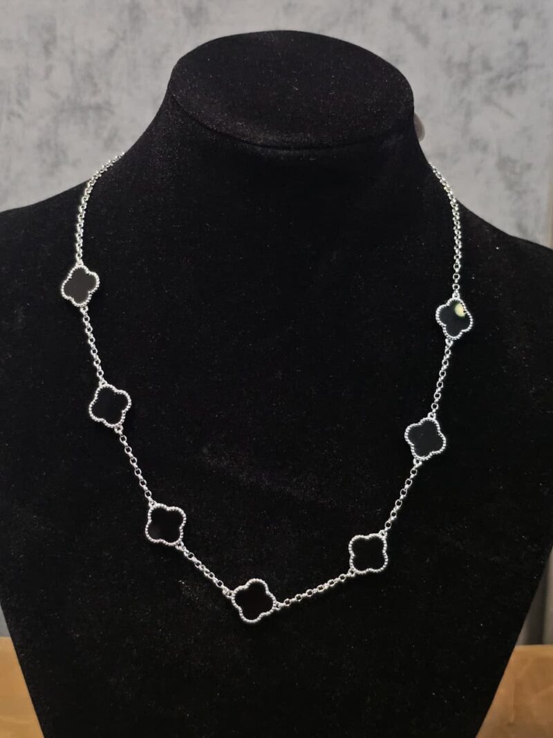 CADENA+MEDALLA DE TREBOL EN PLATA 925