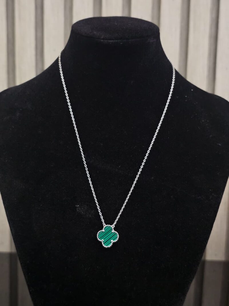CADENA+MEDALLA DE TREBOL EN PLATA 925