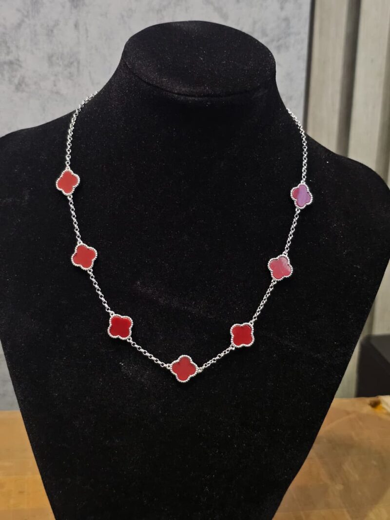 CADENA+MEDALLA DE TREBOL EN PLATA 925