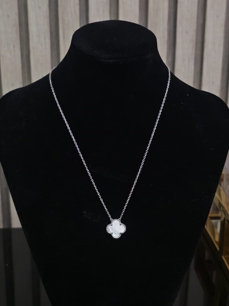 CADENA+MEDALLA DE TREBOL EN PLATA 925