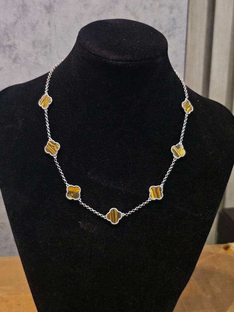 CADENA+MEDALLA DE TREBOL EN PLATA 925