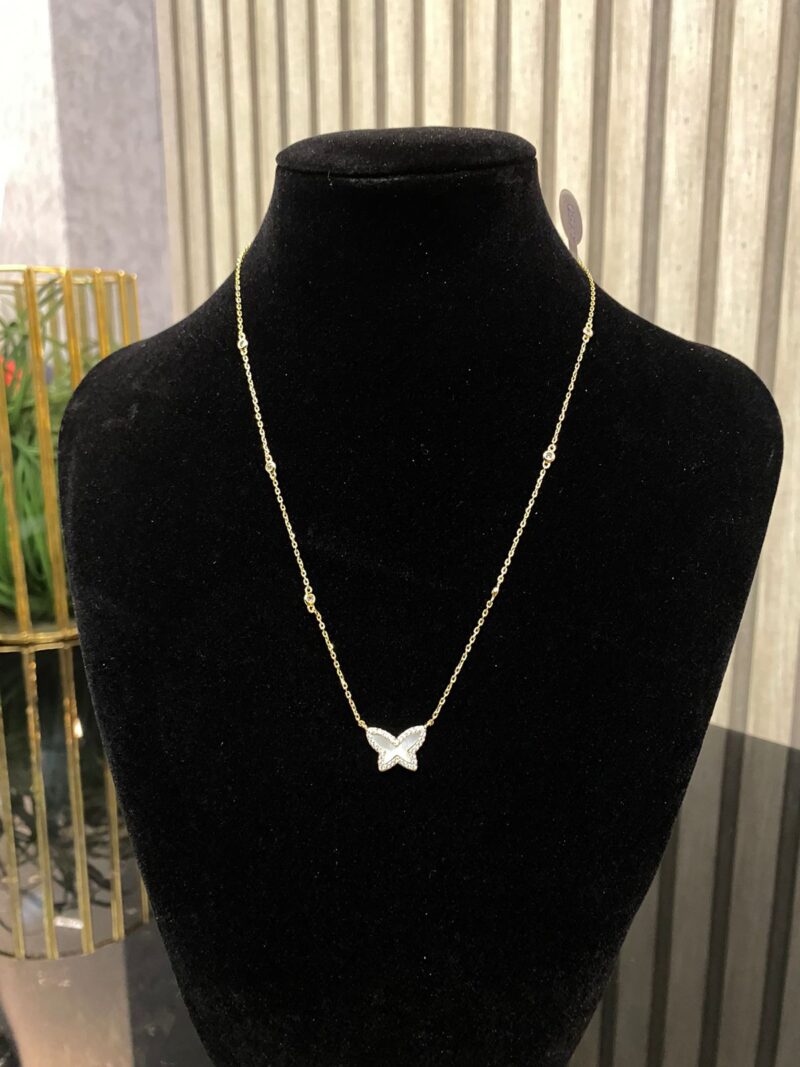 CADENA+MEDALLA DE MARIPOSA EN PLATA 925