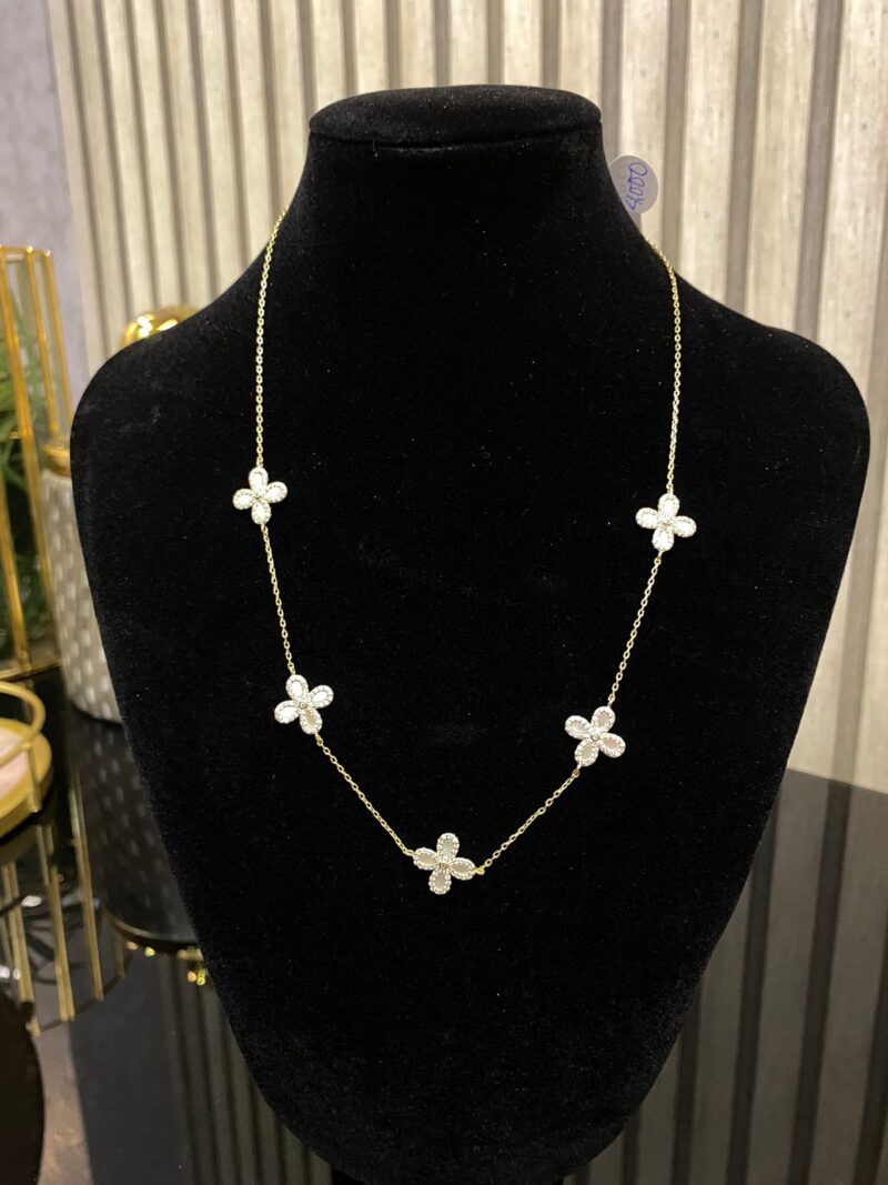 CADENA+MEDALLA DE FLOR EN PLATA 925
